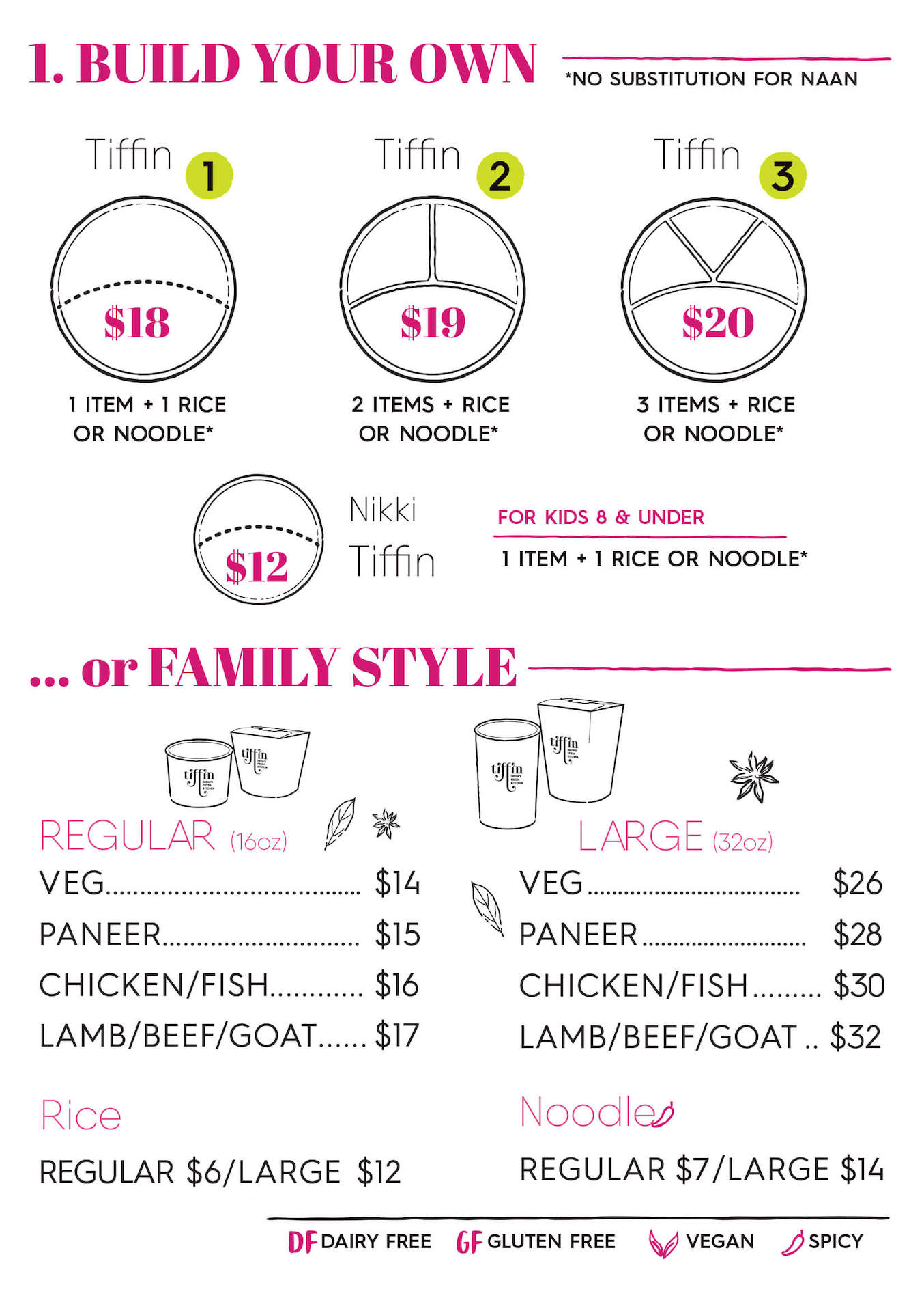 Kelowna Menu Tiffin India’s Fresh Kitchen